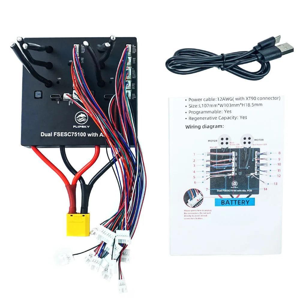 Flipsky Dual 75100 with Aluminum PCB Based on VESC for Electric