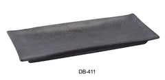 Yanco DB-411 Diamond Black Collection 10.5" X 4.375" Rectangular Plate