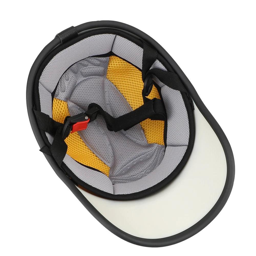 LEEPEE For Cafe Racer Chopper Scooter Safety Hard Hat Half Face