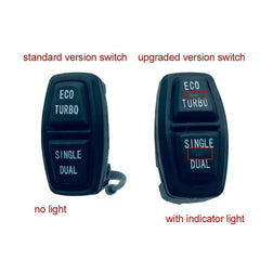 Upgraded Switch with Indicator Light ECO TURBO SINGLE DUAL Button for