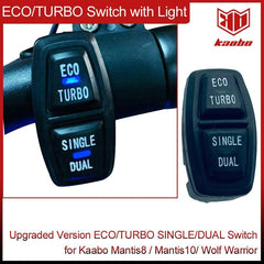 Upgraded Switch with Indicator Light ECO TURBO SINGLE DUAL Button for