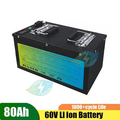 60V 80Ah Lithium Battery Pack with BMS Li Ion for Electric Bicycle