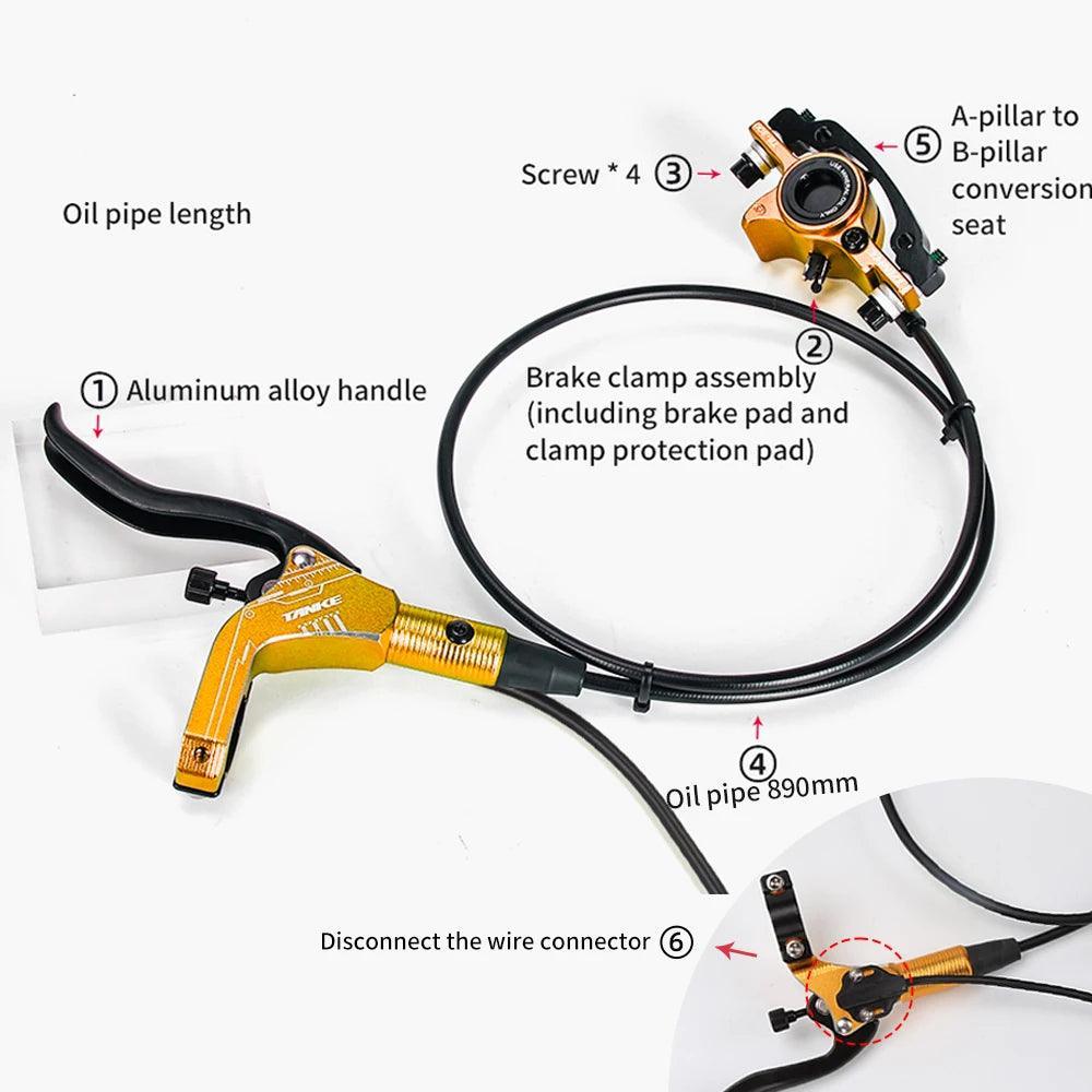 TANKE E-Bike MTB Hydraulic Disc Brake Set Electric E Scooter Power