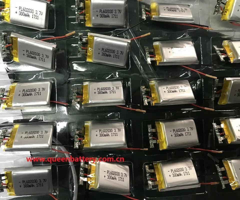 1S1P 602030 li-po lipo 3.7v li-polymer battery cell 300mAh with pcb