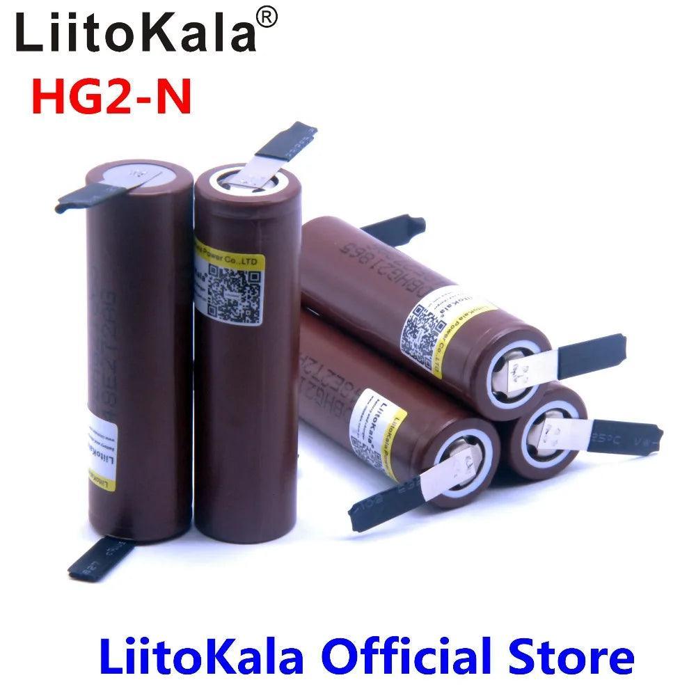 Hot 1-10pcs LiitoKala HG2 18650 3000mAh battery 3.6V discharge 20A