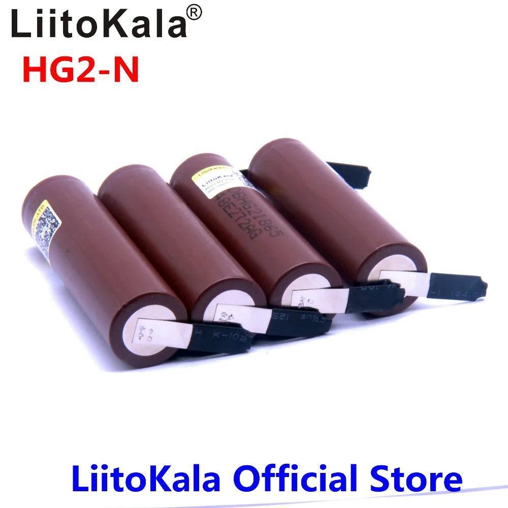 Hot 1-10pcs LiitoKala HG2 18650 3000mAh battery 3.6V discharge 20A