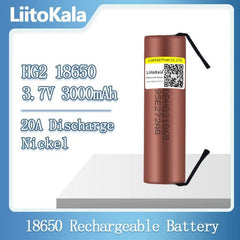Hot 1-10pcs LiitoKala HG2 18650 3000mAh battery 3.6V discharge 20A