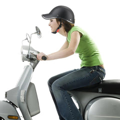 LEEPEE For Cafe Racer Chopper Scooter Safety Hard Hat Half Face