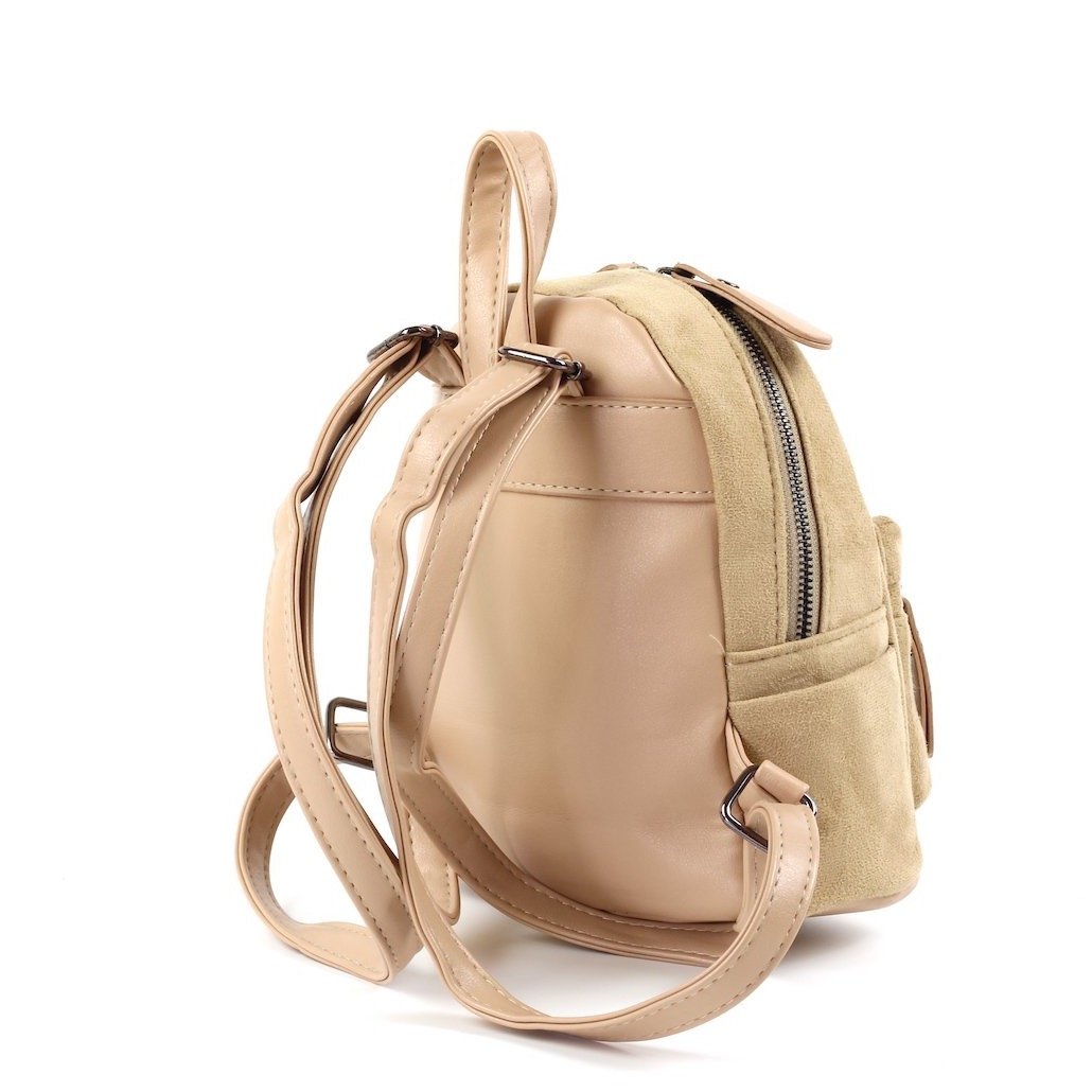 Micro Backpack in Faux Suede Leather