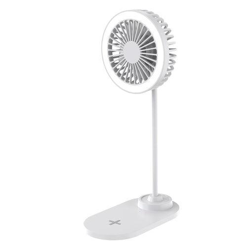 ZTECH IllumiBreeze - LED Desk Fan with Wireless Charging Base