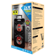 2 x 10" Portable Bluetooth Speaker with True Wireless Technology