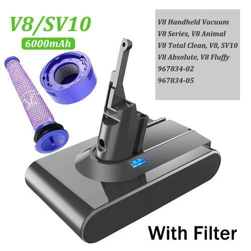 6000mAh for Dyson V6 V7 V8 V10 Rechargeable Bateria SV10 SV11 SV12