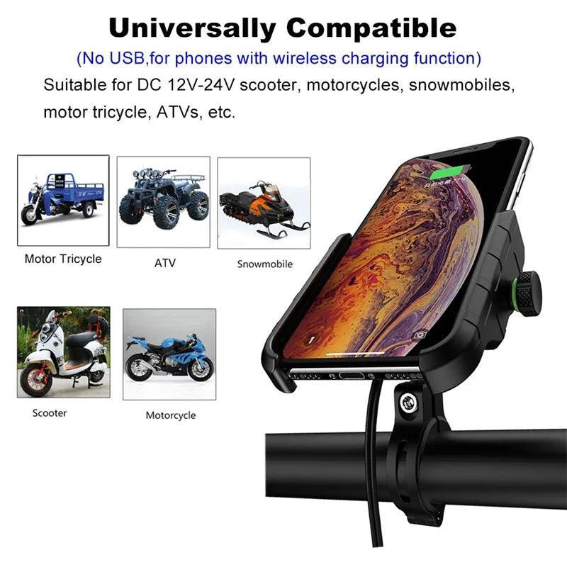 Aluminum Motorcycle Phone Holder Mount Moto Bicycle Handlebar Bracket