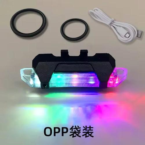 USB Rechargeable Waterproof Mountain Bike Lamp Warning Cycling