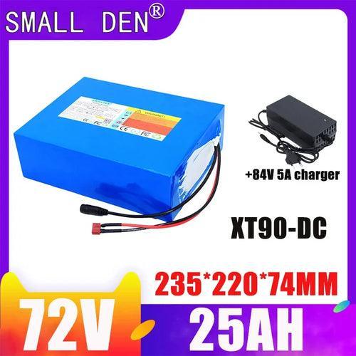 New 72V  25Ah 21700 20S5P lithium battery pack with built-in BMS