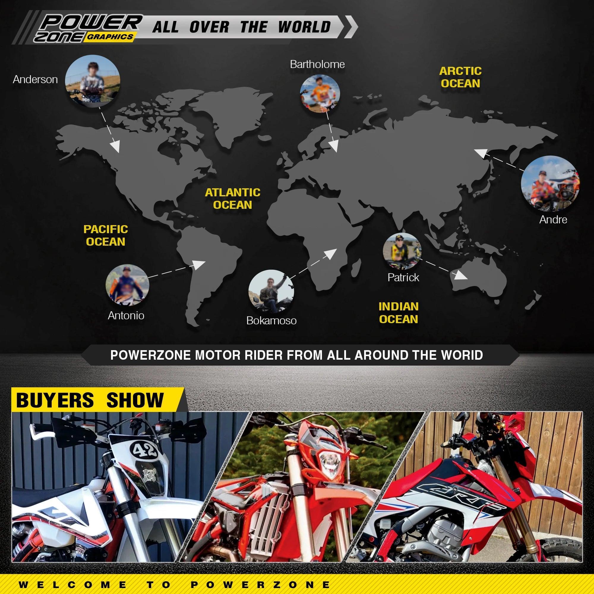 PowerZone Custom Team Graphics Background Stickers Kits For Surron