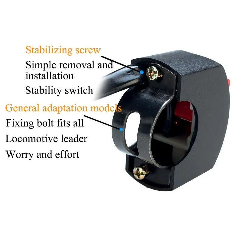 2X Universal Motorcycle Light Switch Connector ON OFF Handlebar