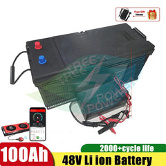 Lithium Ion Battery 48V 100AH Li Ion Battery With BMS for 4000W