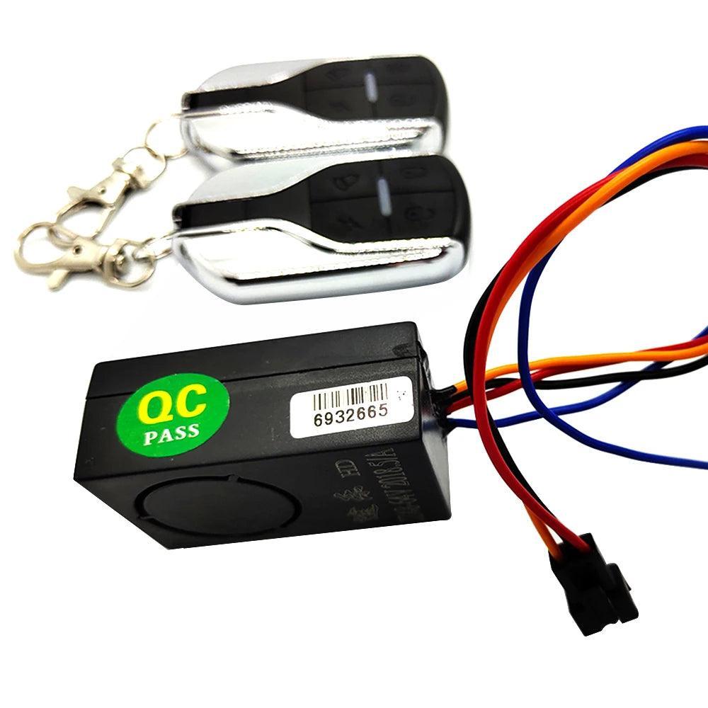 Electric Scooter Wireless Remote Control Alarm Set 4 Wire/6 Wire Power