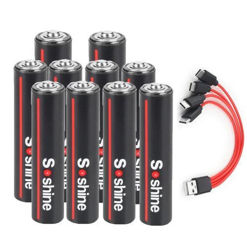 Soshine USB Li-ion AAA Rechargeable Battery Aaa 1.5V 600mWh Lithium