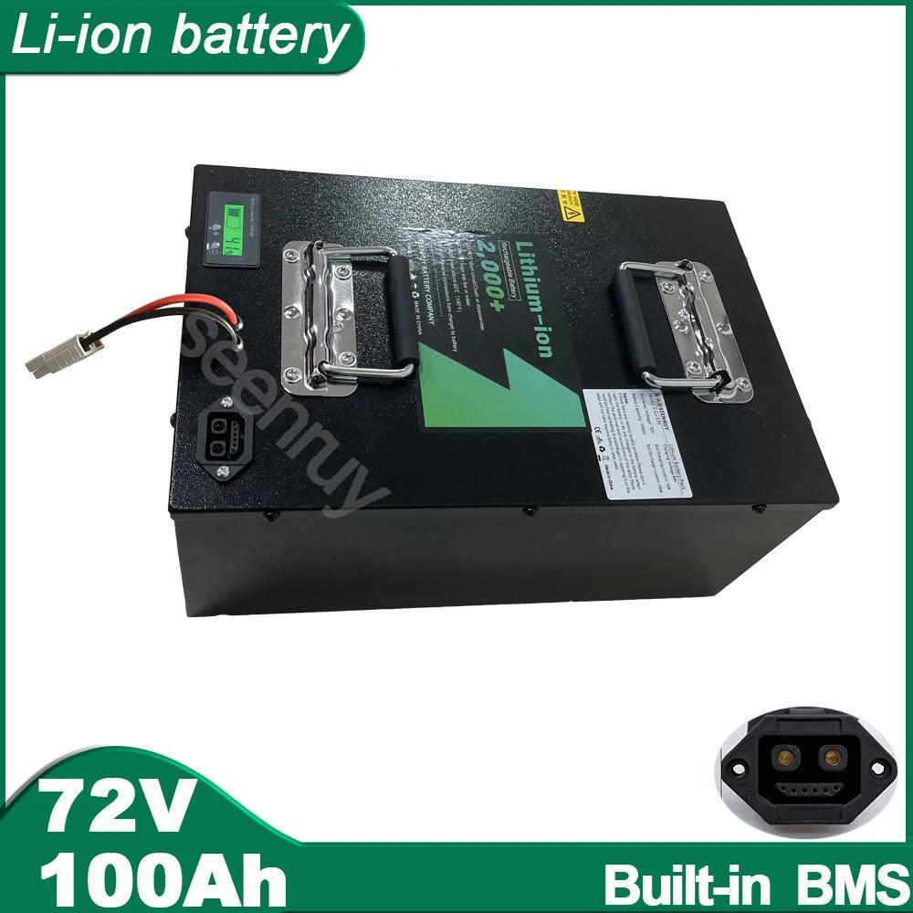 72V 100Ah Li-ion With Charger Lithium Polymer Battery Perfect For