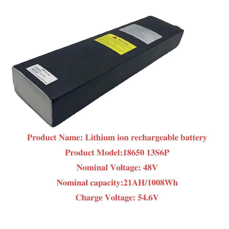 NEW 13S6P 48V 21AH High capacity Lithium Battery pack 1008Wh for Kugoo