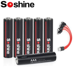 Soshine USB Li-ion AAA Rechargeable Battery Aaa 1.5V 600mWh Lithium