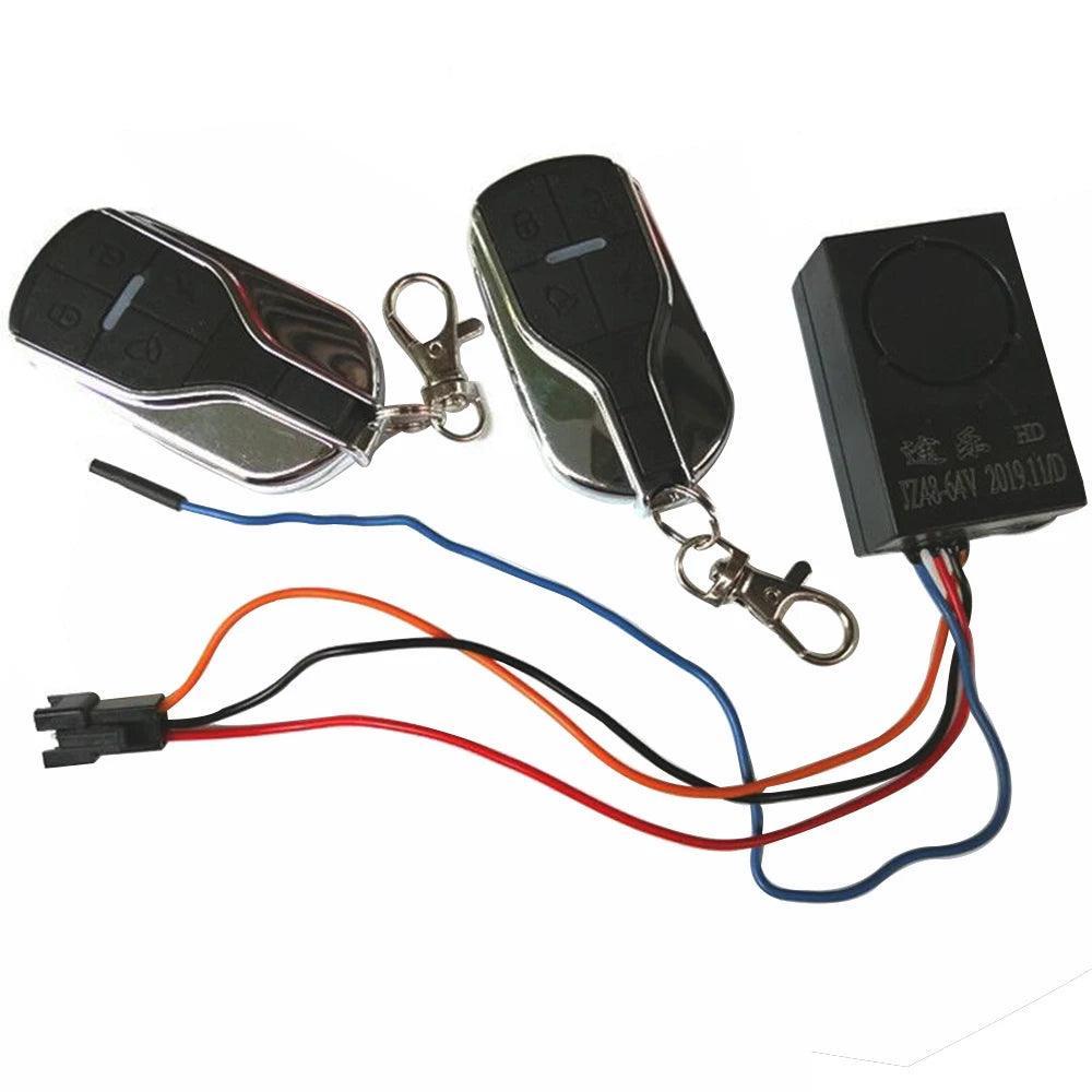 Electric Scooter Wireless Remote Control Alarm Set 4 Wire/6 Wire Power