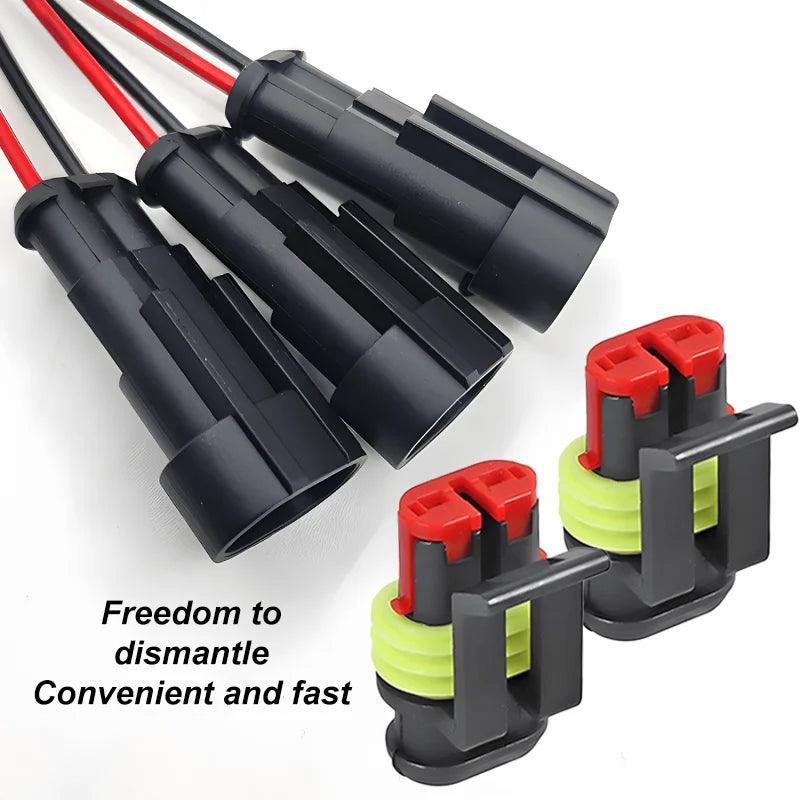 2 Pin Way Plug Waterproof Automotive Car Wire Electrical Connectors