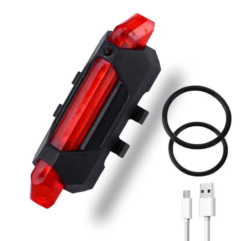 USB Rechargeable Waterproof Mountain Bike Lamp Warning Cycling