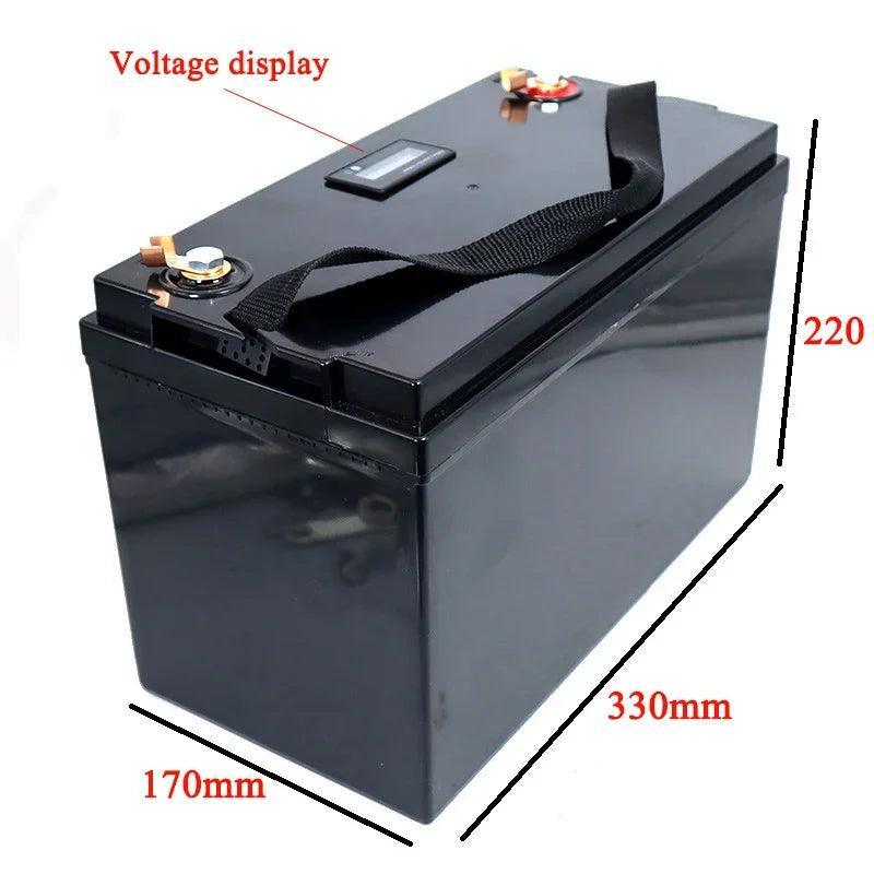 12V150Ah 160Ah LiFePO4 Battery LCD Built-in BMS Solar Power System RV