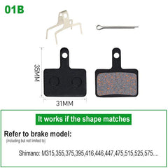 1 Pair Bicycle Disc Brake Pads Semi-Metallic Hydrauli Disc Brake Pad