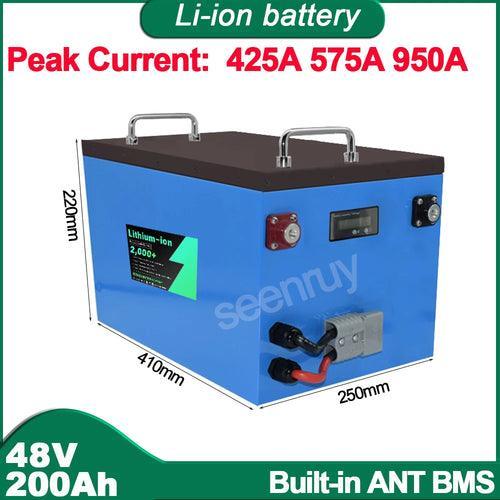 48V 200Ah Li ion With Charger 170A 230A 380A Lithium Polymer Battery