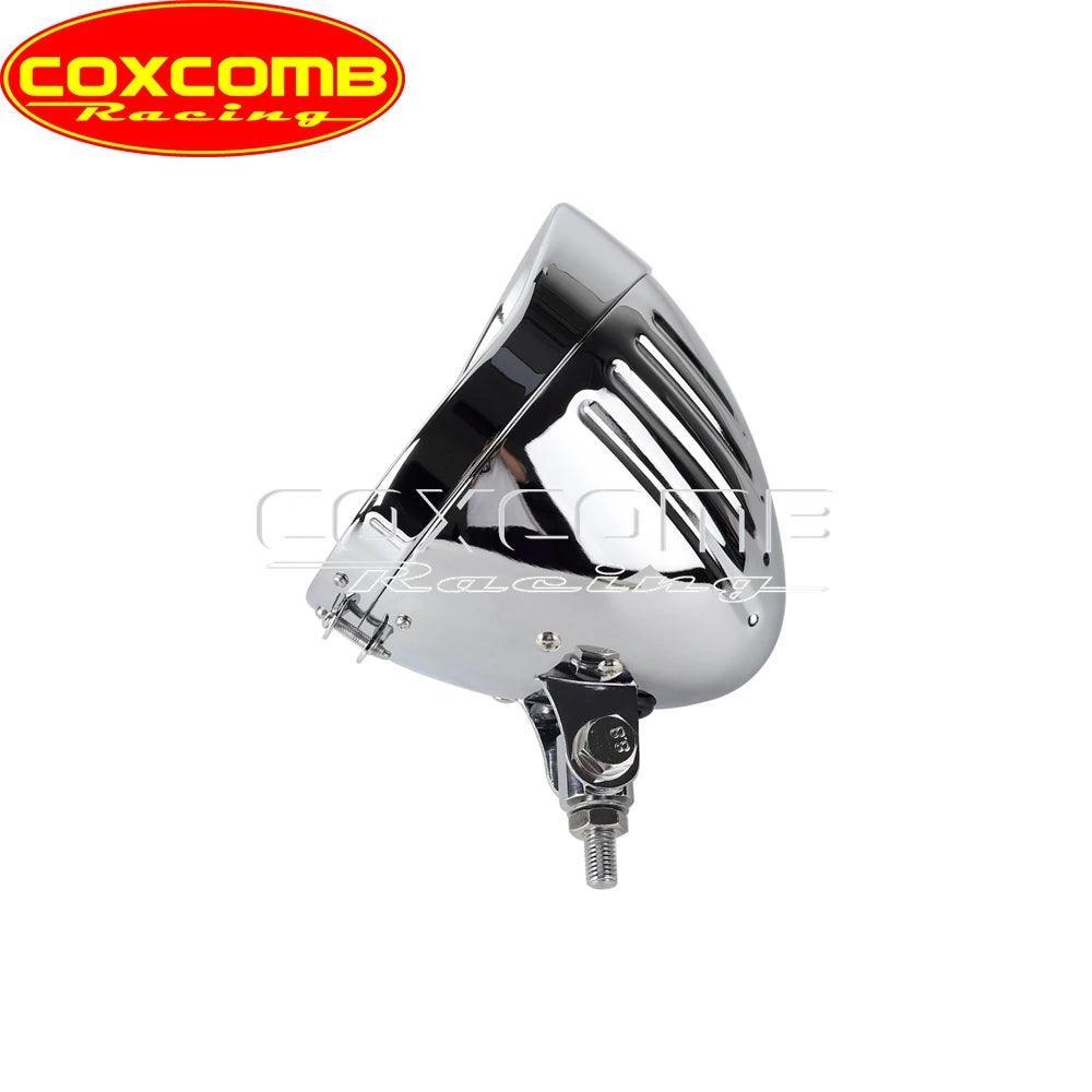 Universal Motorcycle 5.75" Round Headlight Housing Bucket With Visor