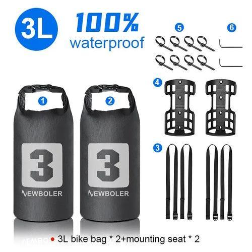 NEWBOLER Portable Waterproof Bike Fork Bags 3L Portable Bike Bags