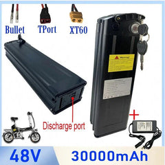 48V 30Ah Seat Tube Silver Fish 18650 Li-ion Battery For Electric Bike