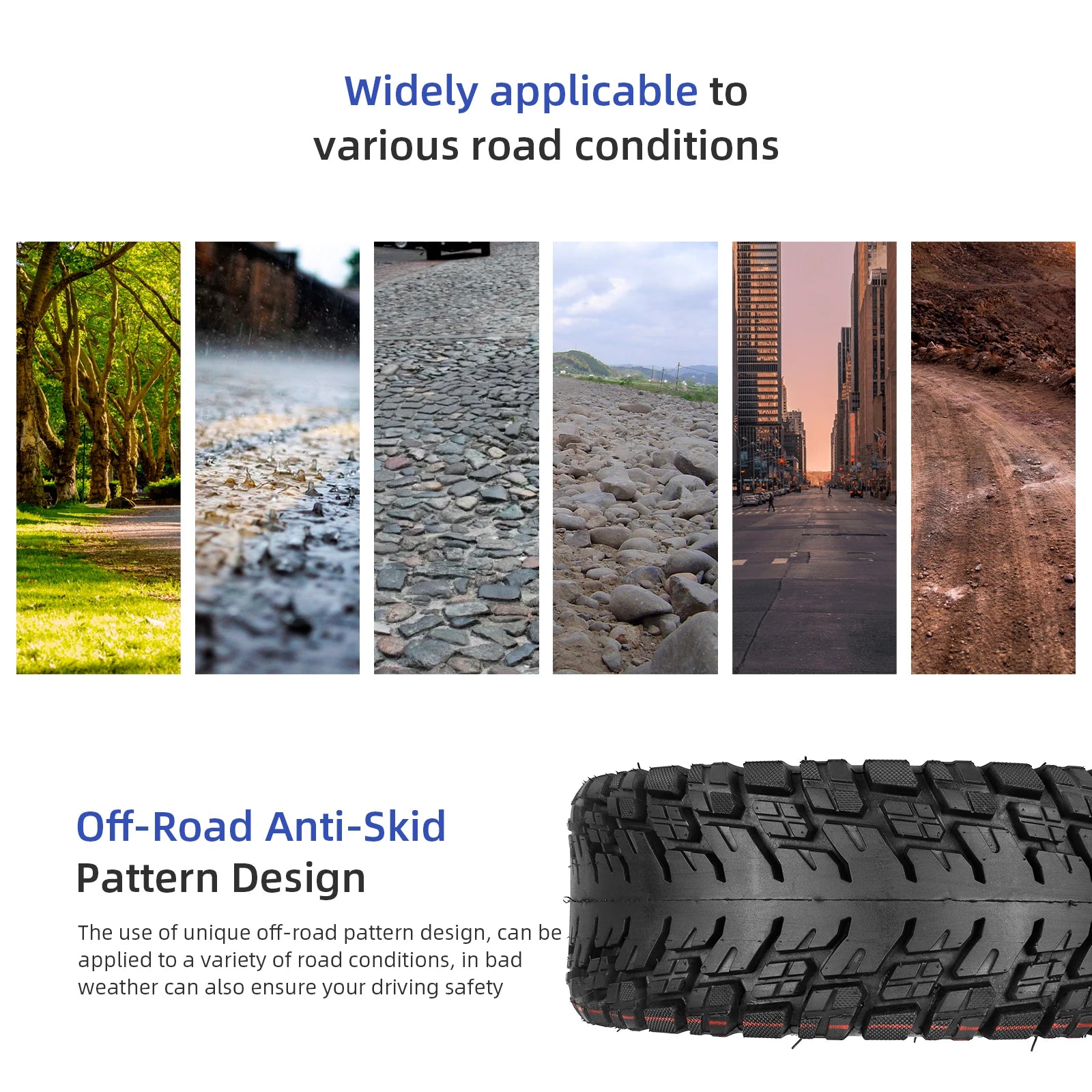 Ulip 90/65-6.5 Off-Road Self-healing Tire Built-in Glue For Dualtron