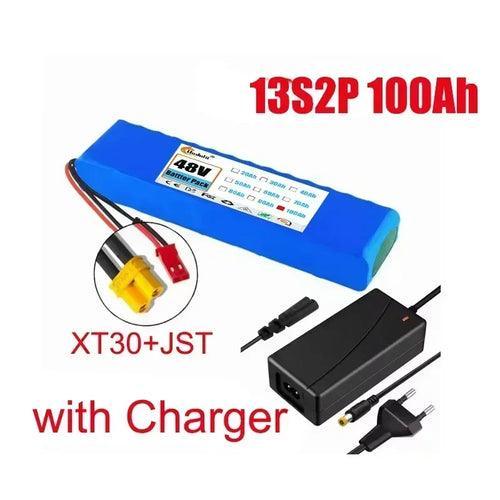13S2P 48V batttery 100000mAh 100Ah Lithium-ion Battery Pack with 250W
