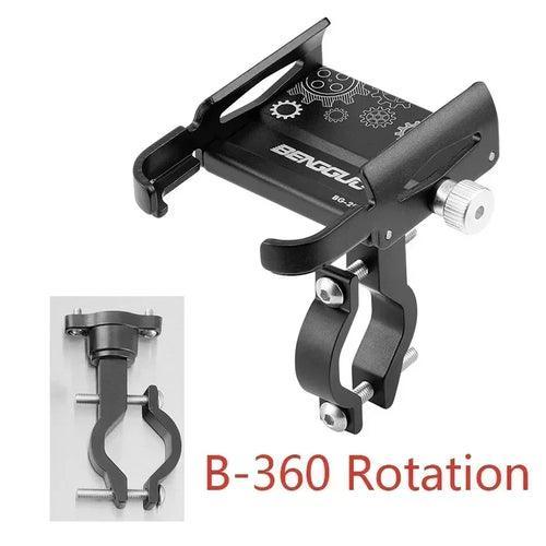Bicycle Phone Holder 360° Rotation Aluminum Alloy MTB Bike Phone GPS