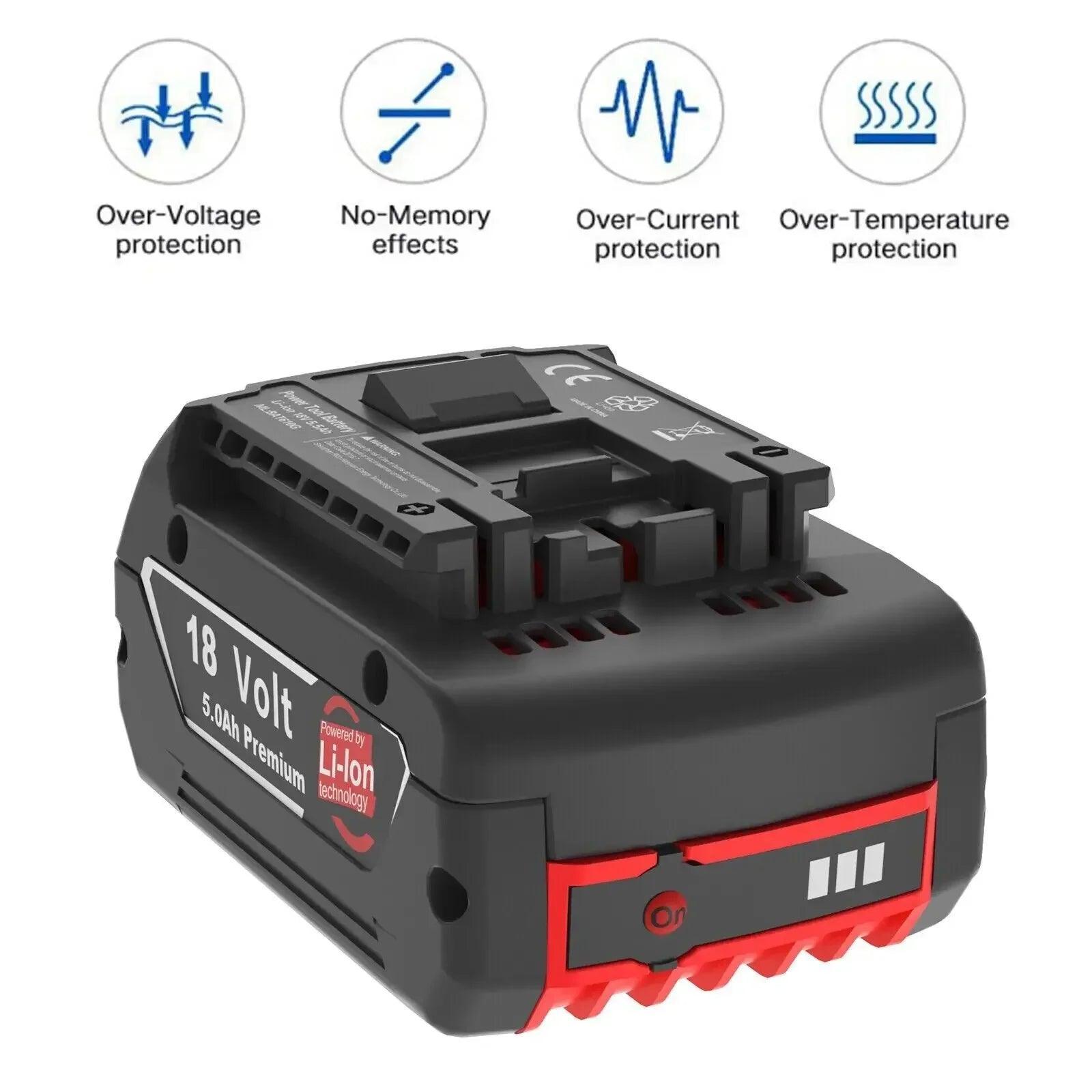 High-Performance For BOSCH 18Volt 6.0Ah LITHIUM-ION BATTERY GBA18V