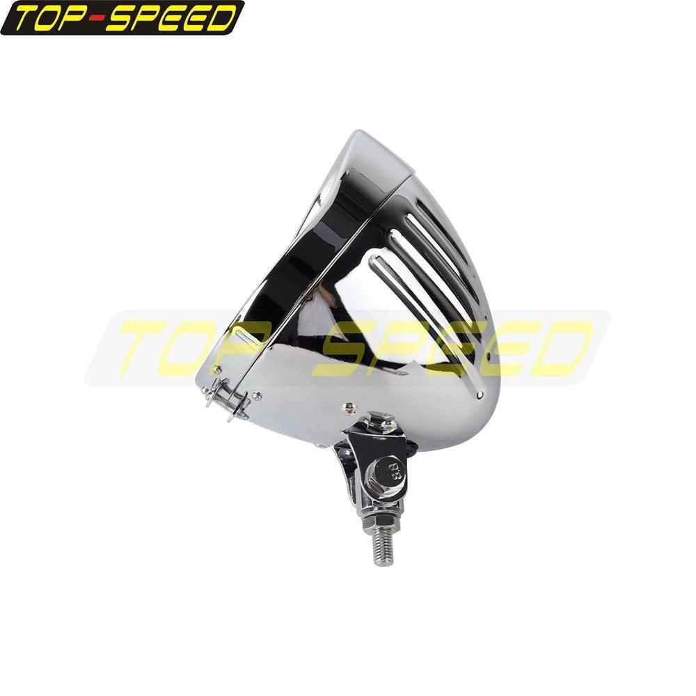 5.75" Universal Motorcycle Headlamp Housing Round Headlight Mount