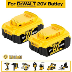 DCB200 20V Battery Compatible with dewalt power Tools 18V 12Ah