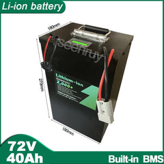 72V 40AH Li-ion With Charger 150A 200A Lithium Polymer Battery Perfect
