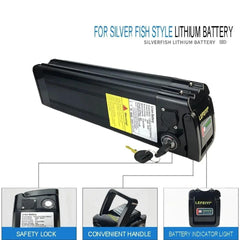 72V 15Ah For Silver Fish Style Electric Bike Battery Lithium With