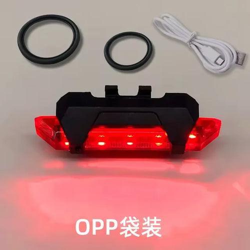 USB Rechargeable Waterproof Mountain Bike Lamp Warning Cycling
