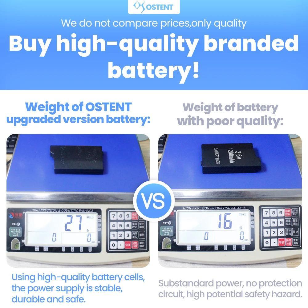 OSTENT High Quality Real Capacity 1200mAh 1400mAh 3.6V Lithium Ion