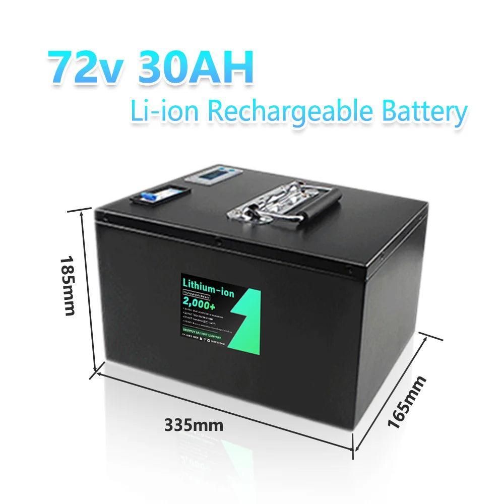 72v 30AH Li-ion With 84V Charger Lithium Polymer Battery Pack Built in