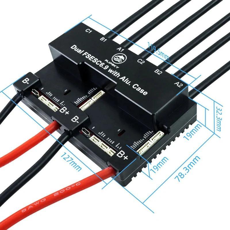 FLIPSKY Brushless DC Motor Speed Controller Dual FSESC6.9 100A Base On