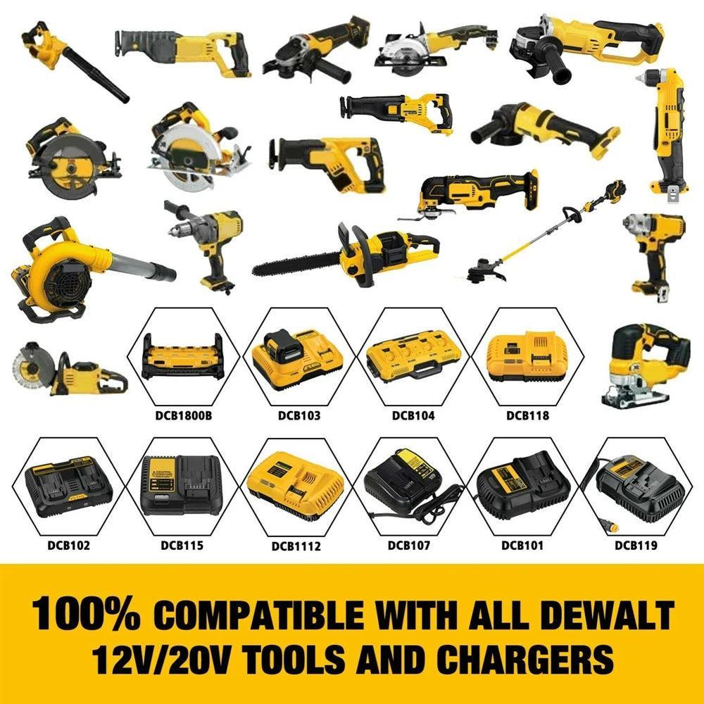 Original DCB200 20V 8000mAh Lithium Replacement Battery For Dewalt 18V