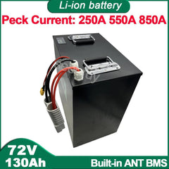 72V 130Ah Li-ion With Charger 340A BMS Lithium Polymer Battery Use For
